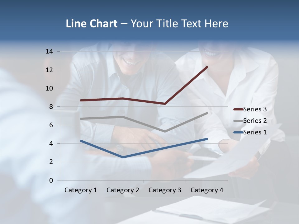 A Couple Of People Sitting At A Table PowerPoint Template