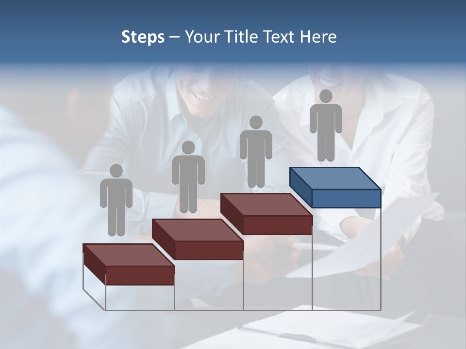 A Couple Of People Sitting At A Table PowerPoint Template