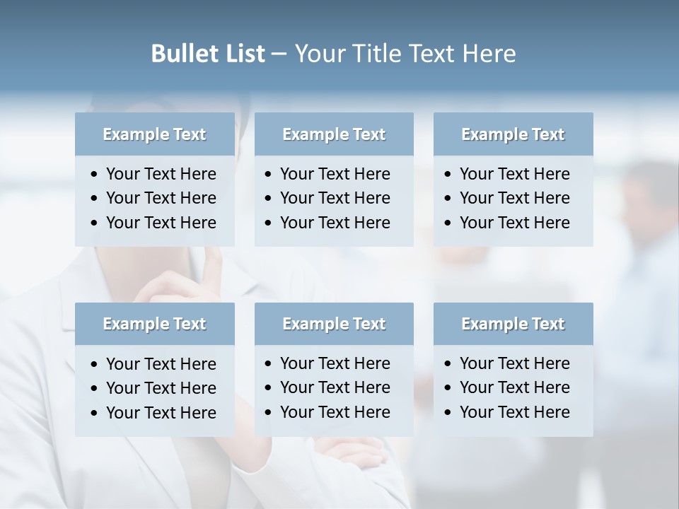 A Woman In A Business Suit Is Pointing To Her Finger PowerPoint Template