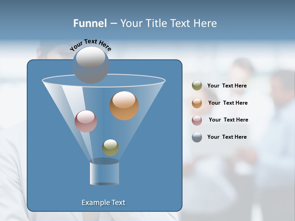 A Woman In A Business Suit Is Pointing To Her Finger PowerPoint Template