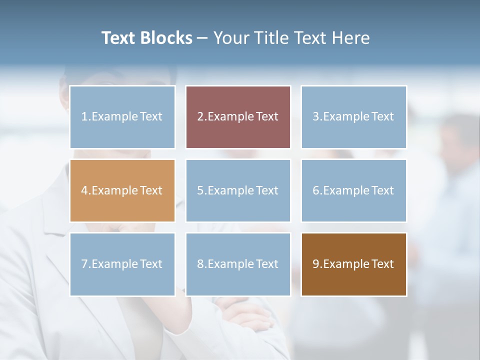 A Woman In A Business Suit Is Pointing To Her Finger PowerPoint Template