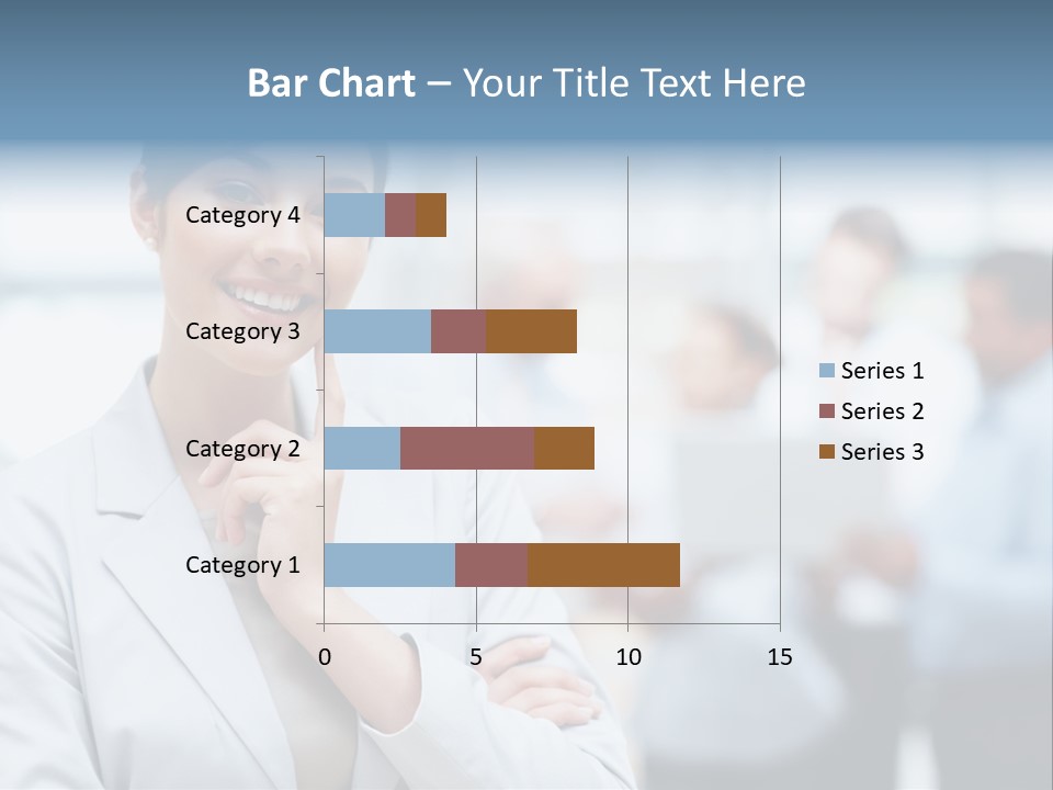A Woman In A Business Suit Is Pointing To Her Finger PowerPoint Template