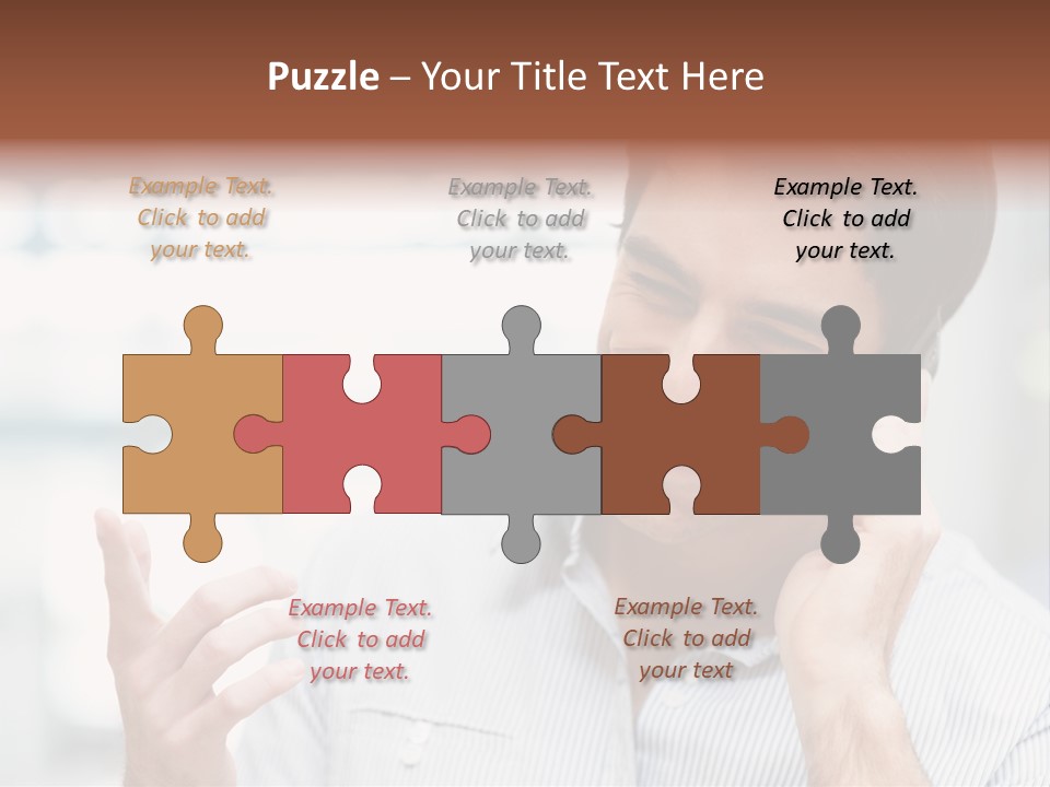 A Smiling Man Talking On A Cell Phone PowerPoint Template