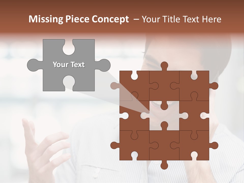 A Smiling Man Talking On A Cell Phone PowerPoint Template