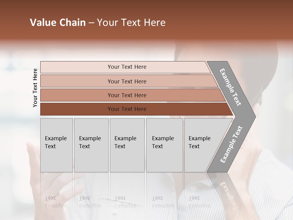 A Smiling Man Talking On A Cell Phone PowerPoint Template