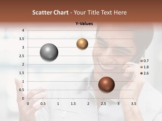 A Smiling Man Talking On A Cell Phone PowerPoint Template