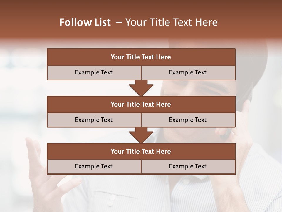 A Smiling Man Talking On A Cell Phone PowerPoint Template