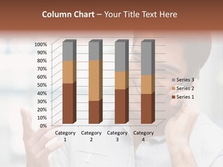 A Smiling Man Talking On A Cell Phone PowerPoint Template