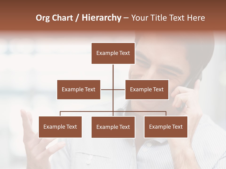 A Smiling Man Talking On A Cell Phone PowerPoint Template