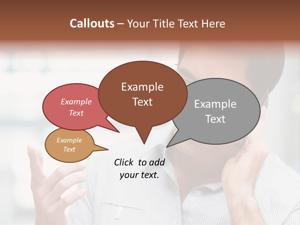 A Smiling Man Talking On A Cell Phone PowerPoint Template