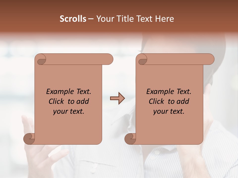 A Smiling Man Talking On A Cell Phone PowerPoint Template