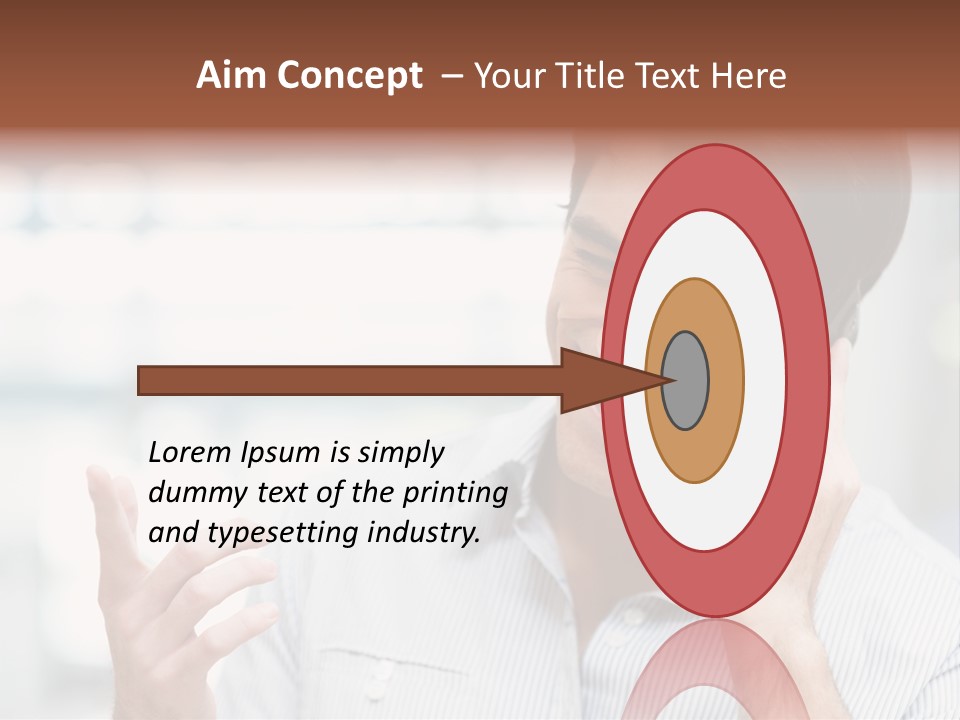 A Smiling Man Talking On A Cell Phone PowerPoint Template