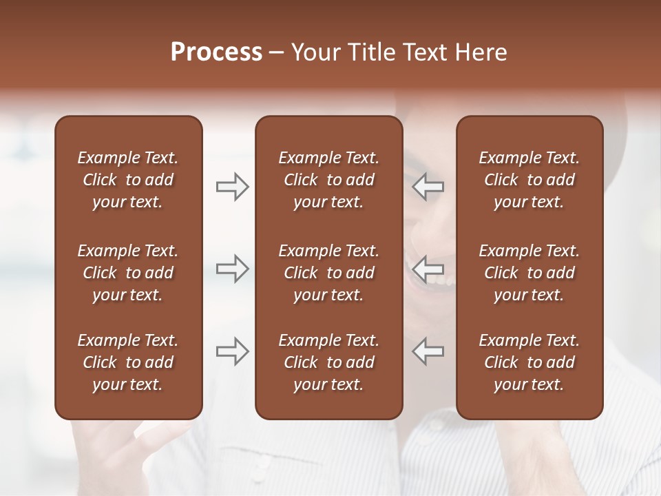 A Smiling Man Talking On A Cell Phone PowerPoint Template