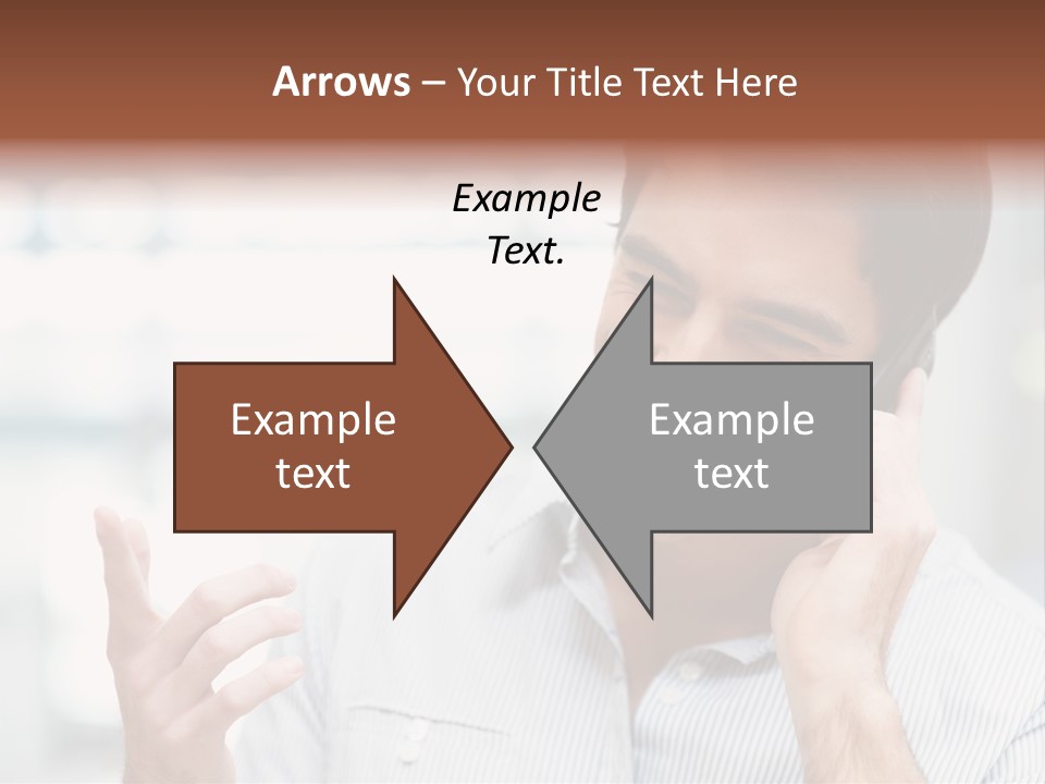 A Smiling Man Talking On A Cell Phone PowerPoint Template