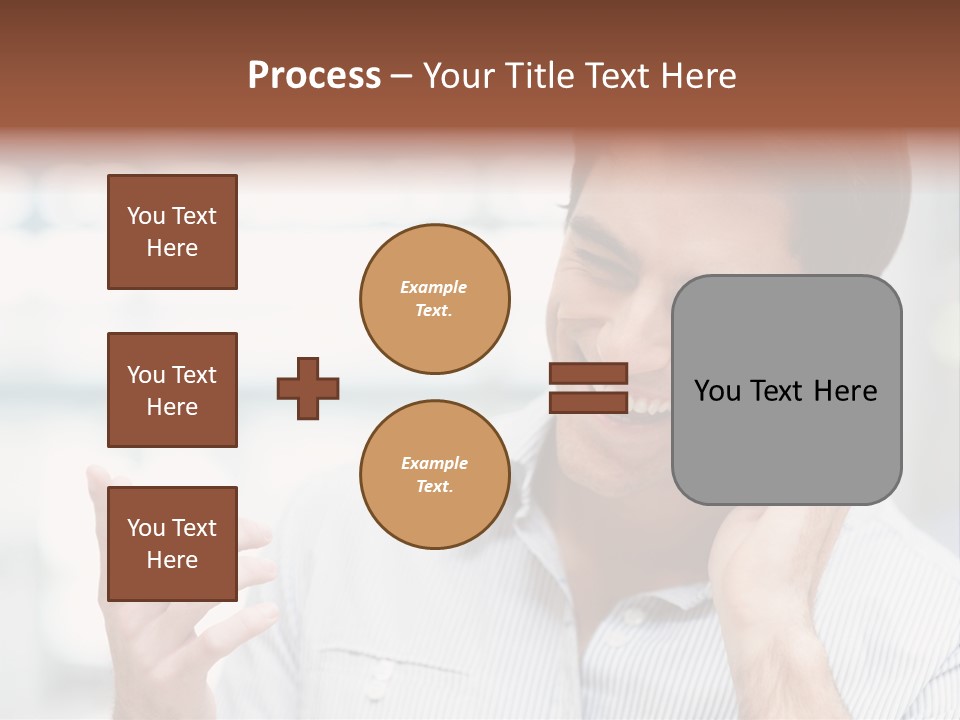 A Smiling Man Talking On A Cell Phone PowerPoint Template