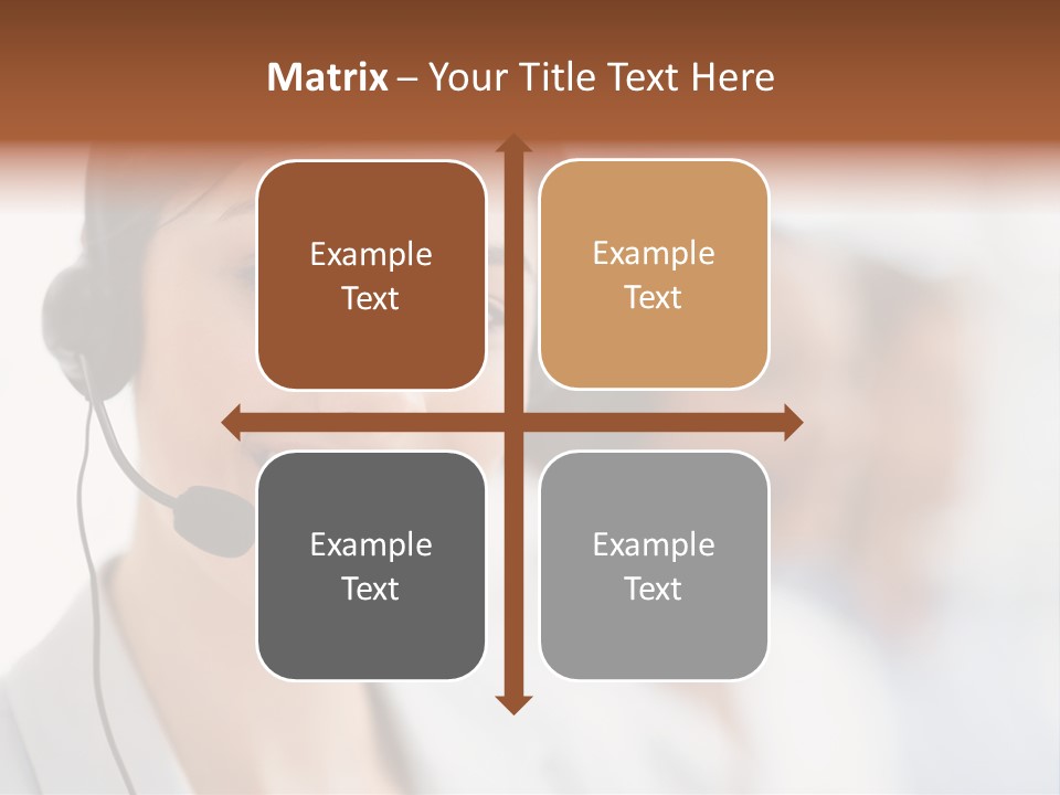 A Woman Wearing A Headset And Smiling For The Camera PowerPoint Template