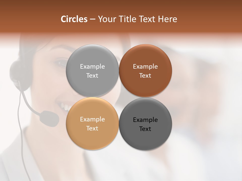 A Woman Wearing A Headset And Smiling For The Camera PowerPoint Template