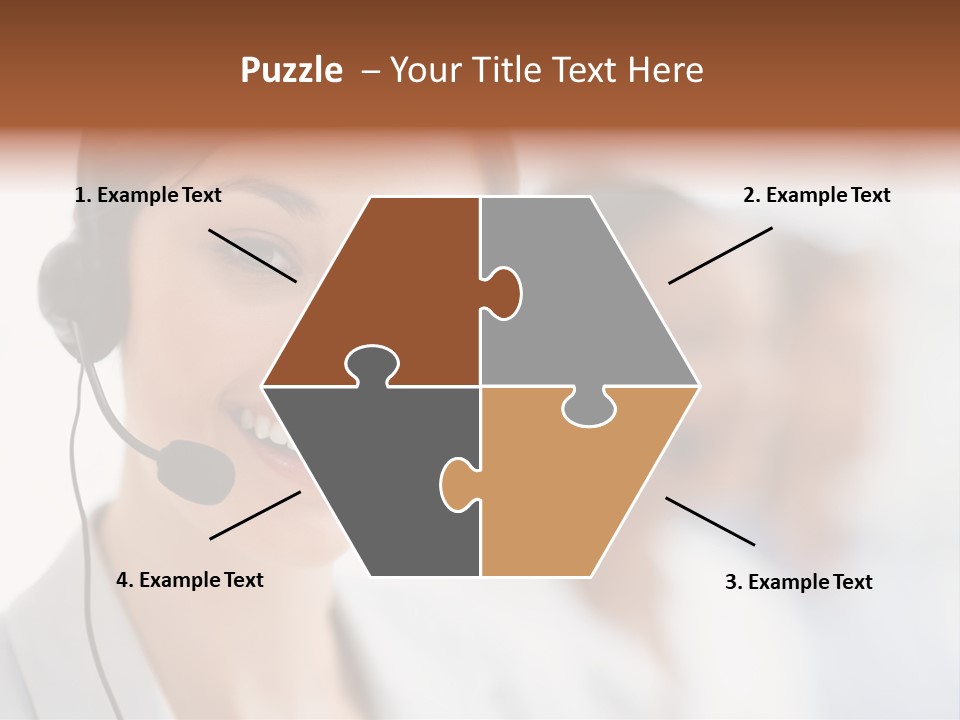 A Woman Wearing A Headset And Smiling For The Camera PowerPoint Template