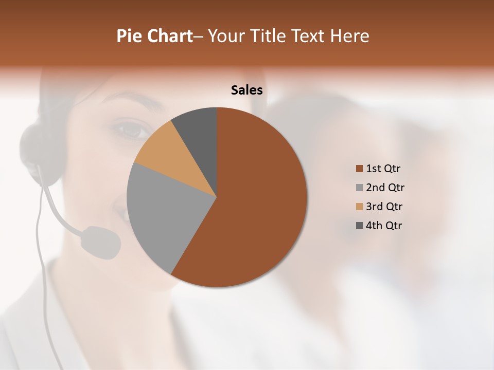 A Woman Wearing A Headset And Smiling For The Camera PowerPoint Template