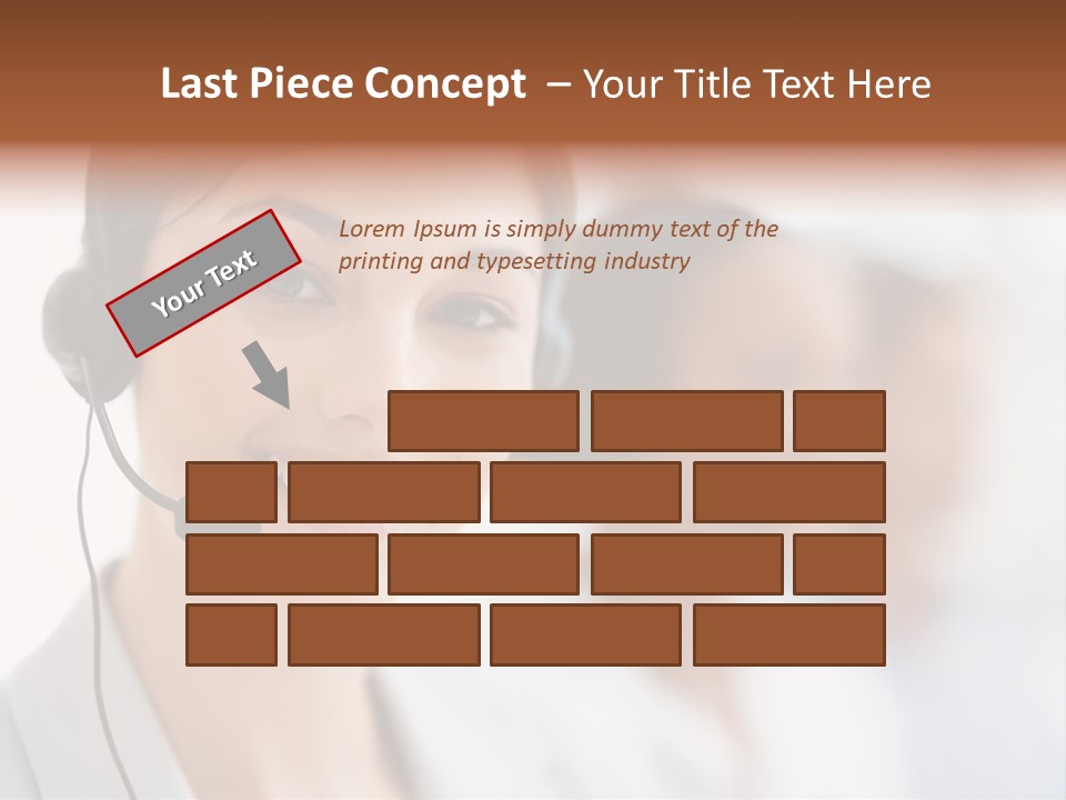 A Woman Wearing A Headset And Smiling For The Camera PowerPoint Template