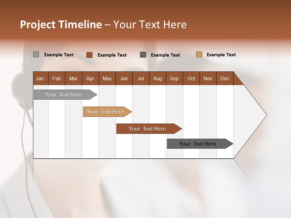 A Woman Wearing A Headset And Smiling For The Camera PowerPoint Template