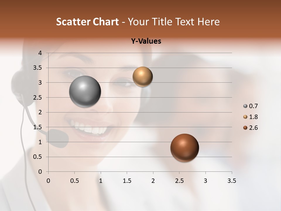 A Woman Wearing A Headset And Smiling For The Camera PowerPoint Template