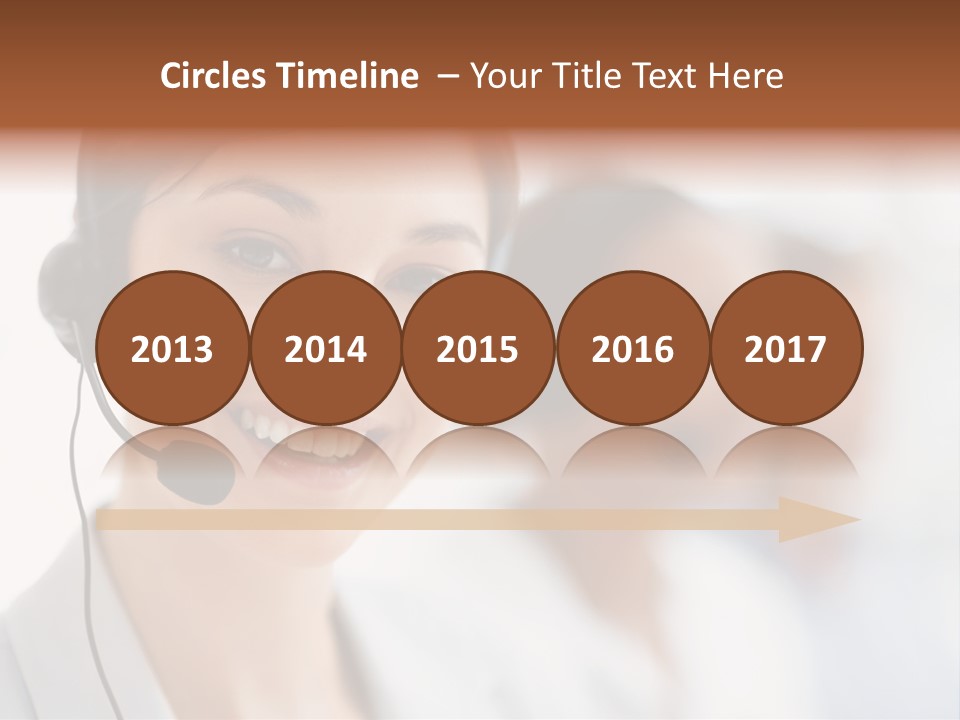 A Woman Wearing A Headset And Smiling For The Camera PowerPoint Template