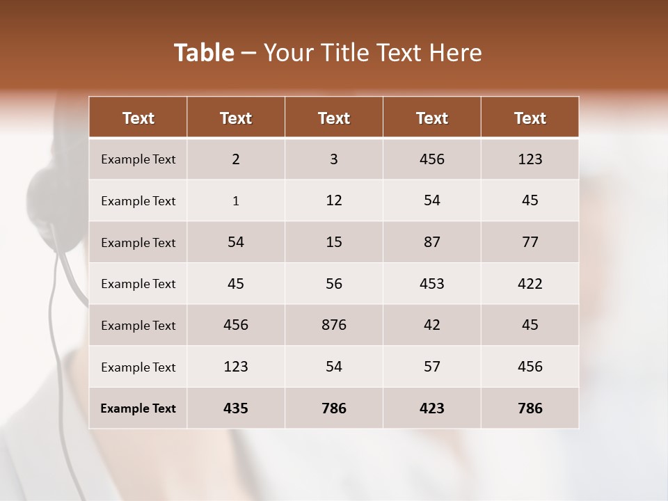 A Woman Wearing A Headset And Smiling For The Camera PowerPoint Template
