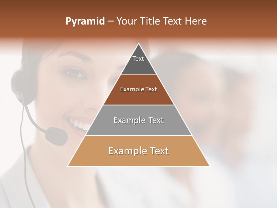 A Woman Wearing A Headset And Smiling For The Camera PowerPoint Template