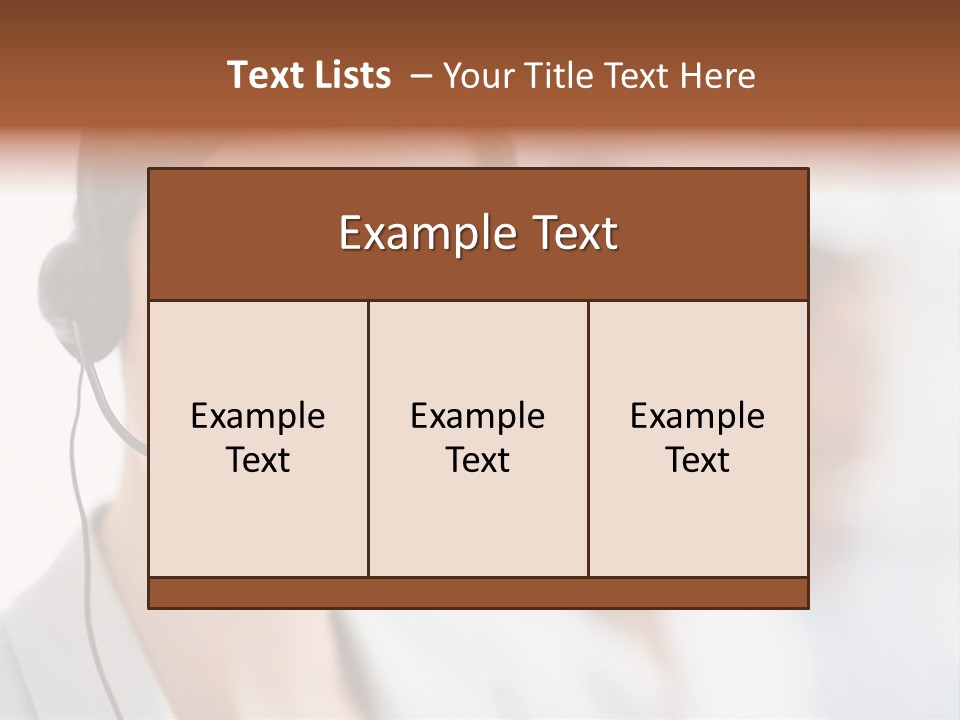 A Woman Wearing A Headset And Smiling For The Camera PowerPoint Template