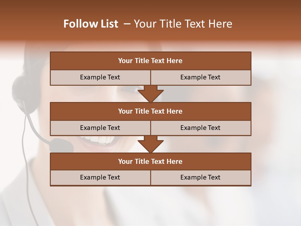 A Woman Wearing A Headset And Smiling For The Camera PowerPoint Template