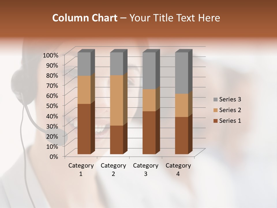 A Woman Wearing A Headset And Smiling For The Camera PowerPoint Template