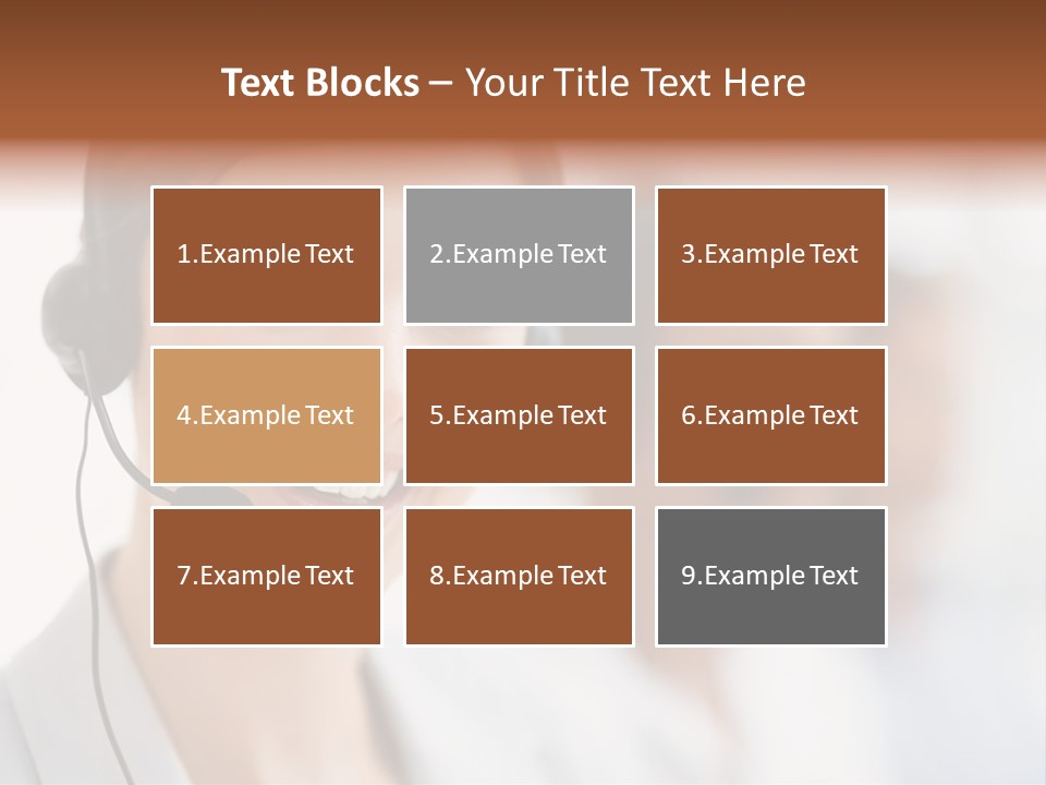 A Woman Wearing A Headset And Smiling For The Camera PowerPoint Template