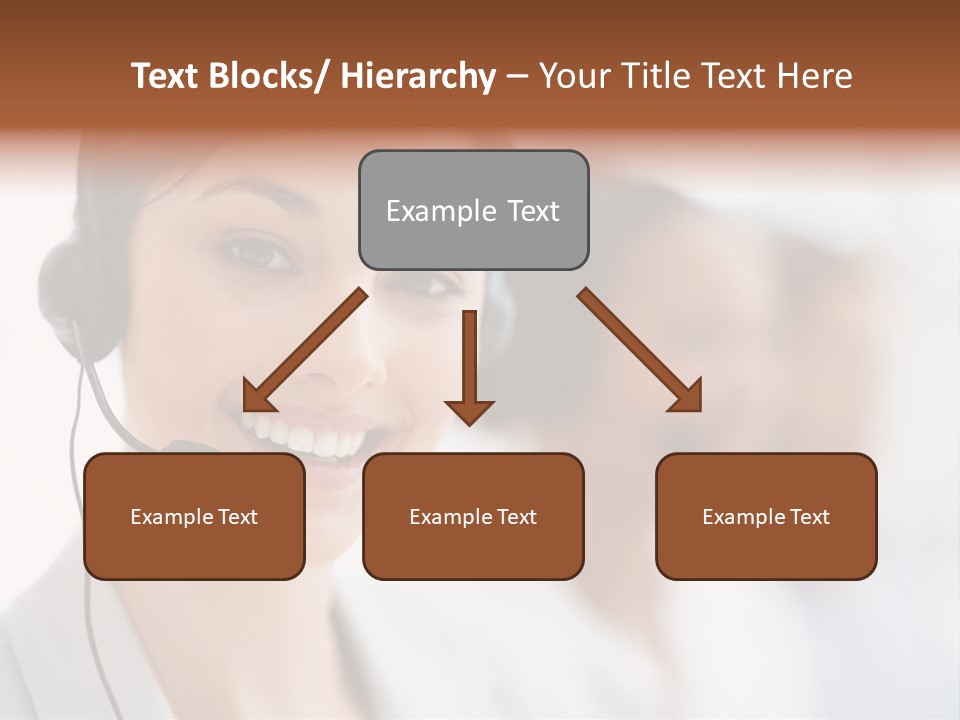 A Woman Wearing A Headset And Smiling For The Camera PowerPoint Template