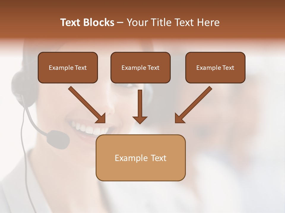 A Woman Wearing A Headset And Smiling For The Camera PowerPoint Template