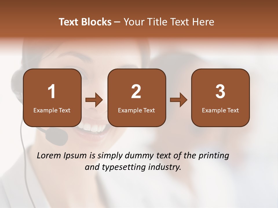 A Woman Wearing A Headset And Smiling For The Camera PowerPoint Template