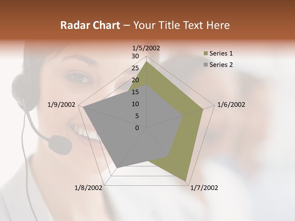 A Woman Wearing A Headset And Smiling For The Camera PowerPoint Template