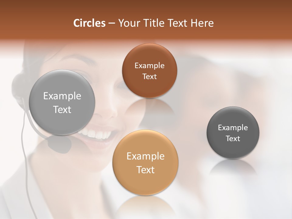 A Woman Wearing A Headset And Smiling For The Camera PowerPoint Template