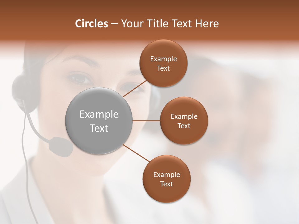 A Woman Wearing A Headset And Smiling For The Camera PowerPoint Template