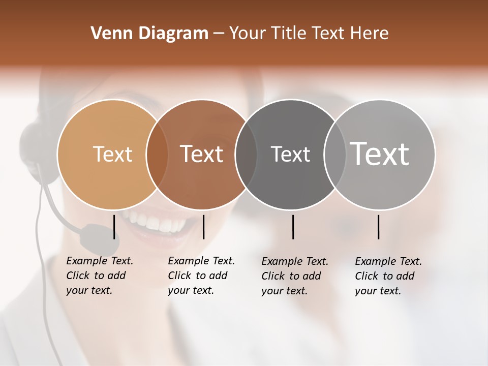 A Woman Wearing A Headset And Smiling For The Camera PowerPoint Template