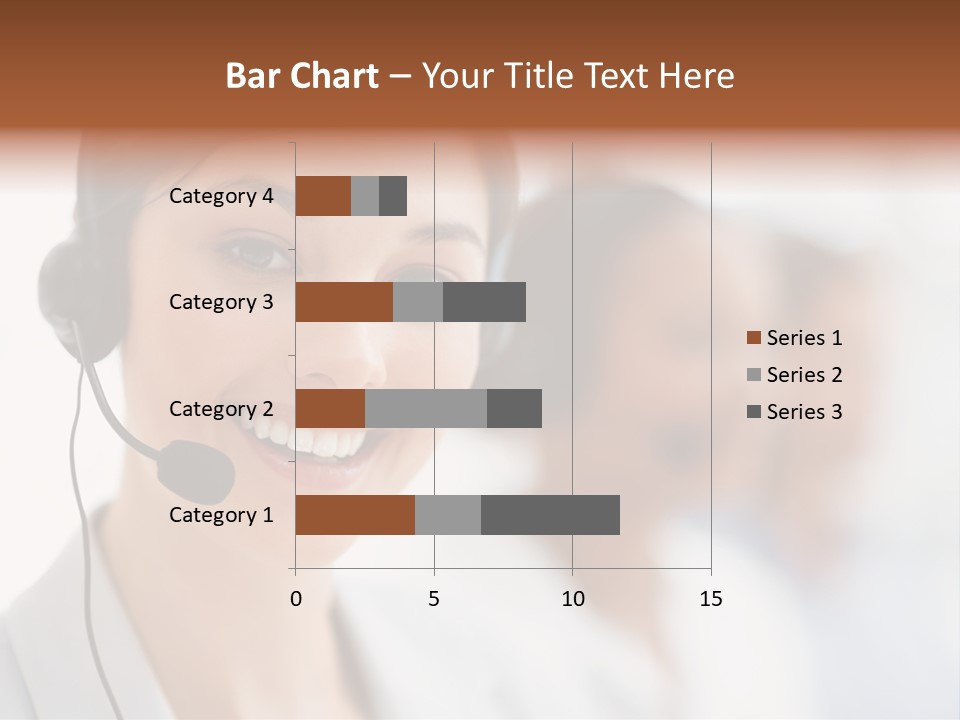A Woman Wearing A Headset And Smiling For The Camera PowerPoint Template