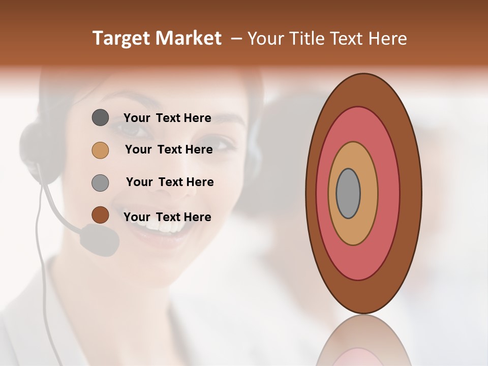 A Woman Wearing A Headset And Smiling For The Camera PowerPoint Template