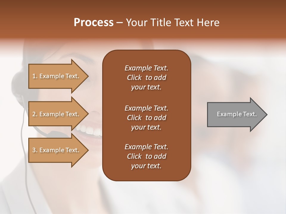 A Woman Wearing A Headset And Smiling For The Camera PowerPoint Template