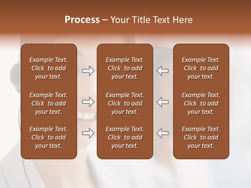 A Woman Wearing A Headset And Smiling For The Camera PowerPoint Template