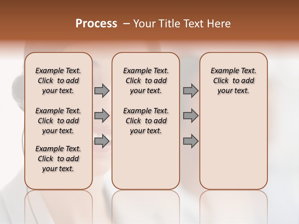 A Woman Wearing A Headset And Smiling For The Camera PowerPoint Template