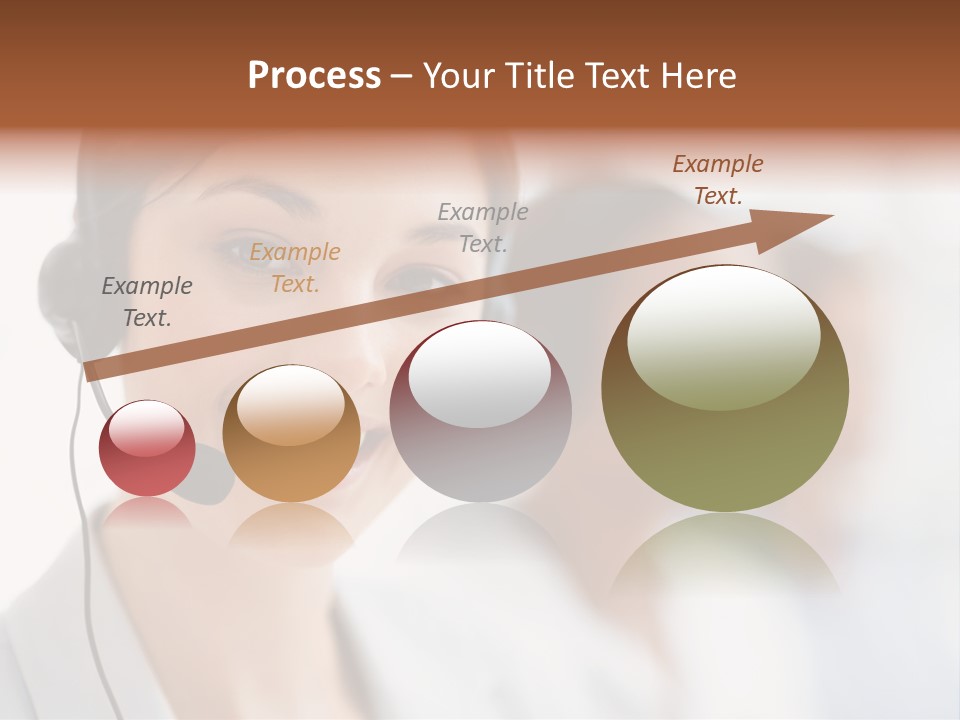 A Woman Wearing A Headset And Smiling For The Camera PowerPoint Template