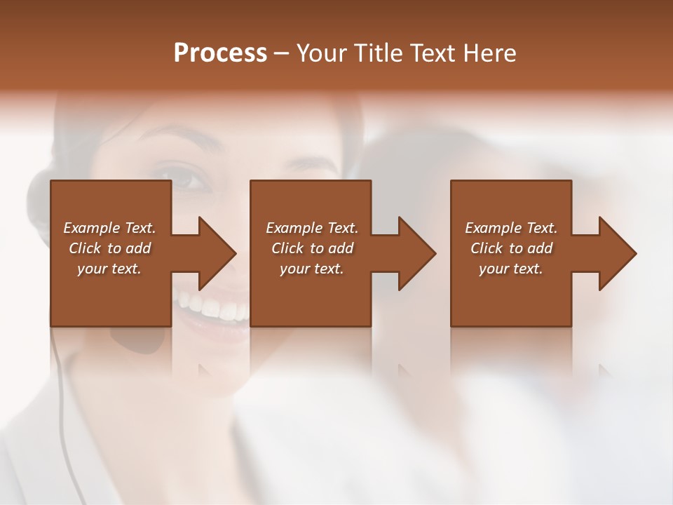 A Woman Wearing A Headset And Smiling For The Camera PowerPoint Template