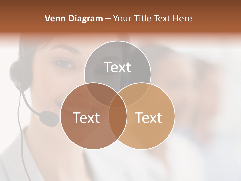 A Woman Wearing A Headset And Smiling For The Camera PowerPoint Template