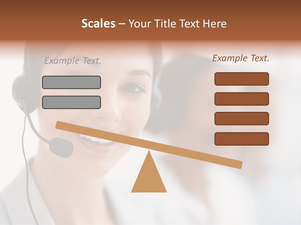 A Woman Wearing A Headset And Smiling For The Camera PowerPoint Template