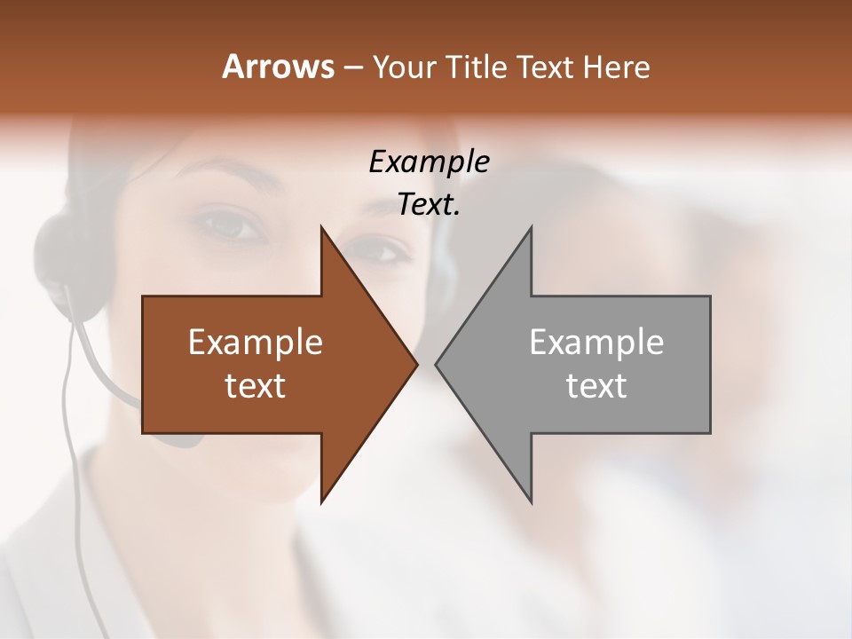 A Woman Wearing A Headset And Smiling For The Camera PowerPoint Template